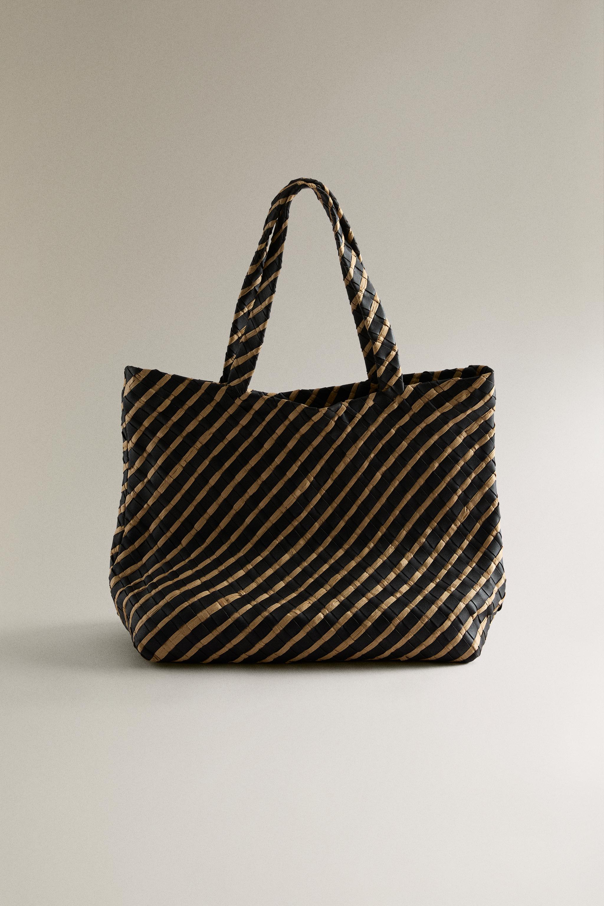BRAIDED LEATHER TOTE BAG